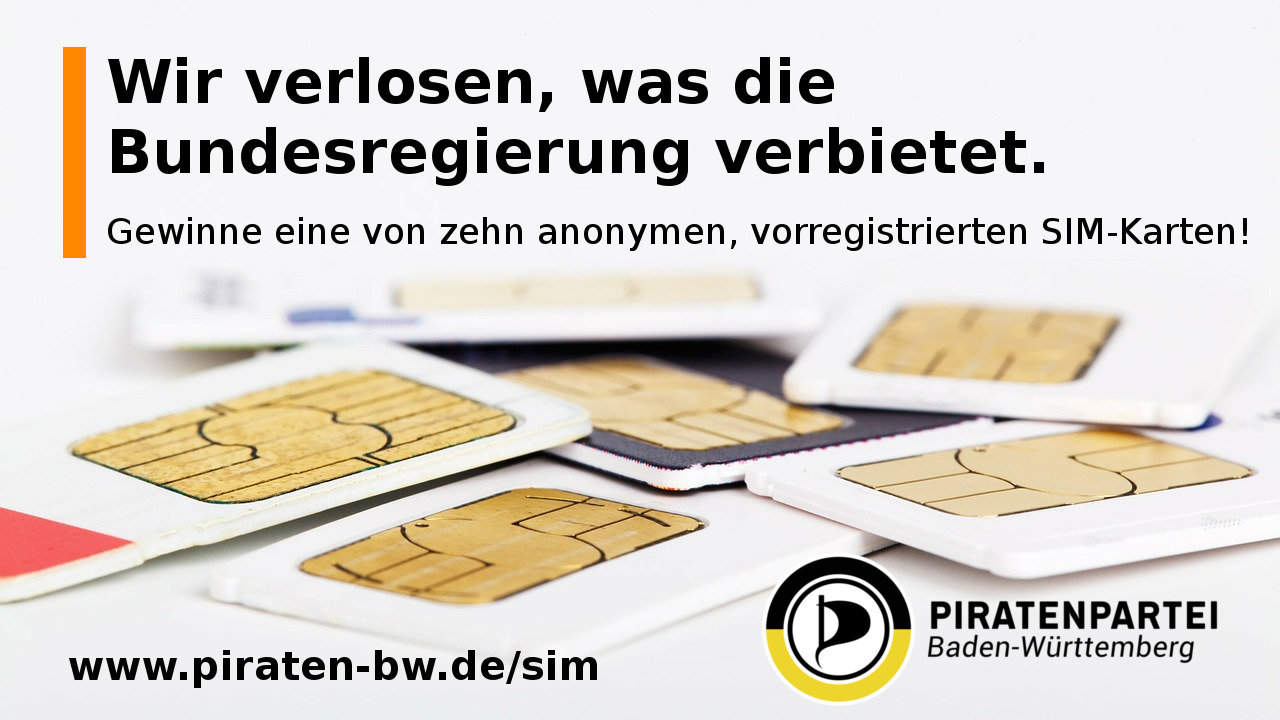 Gewinnspiel: Letzte Chance auf anonyme SIM-Karten