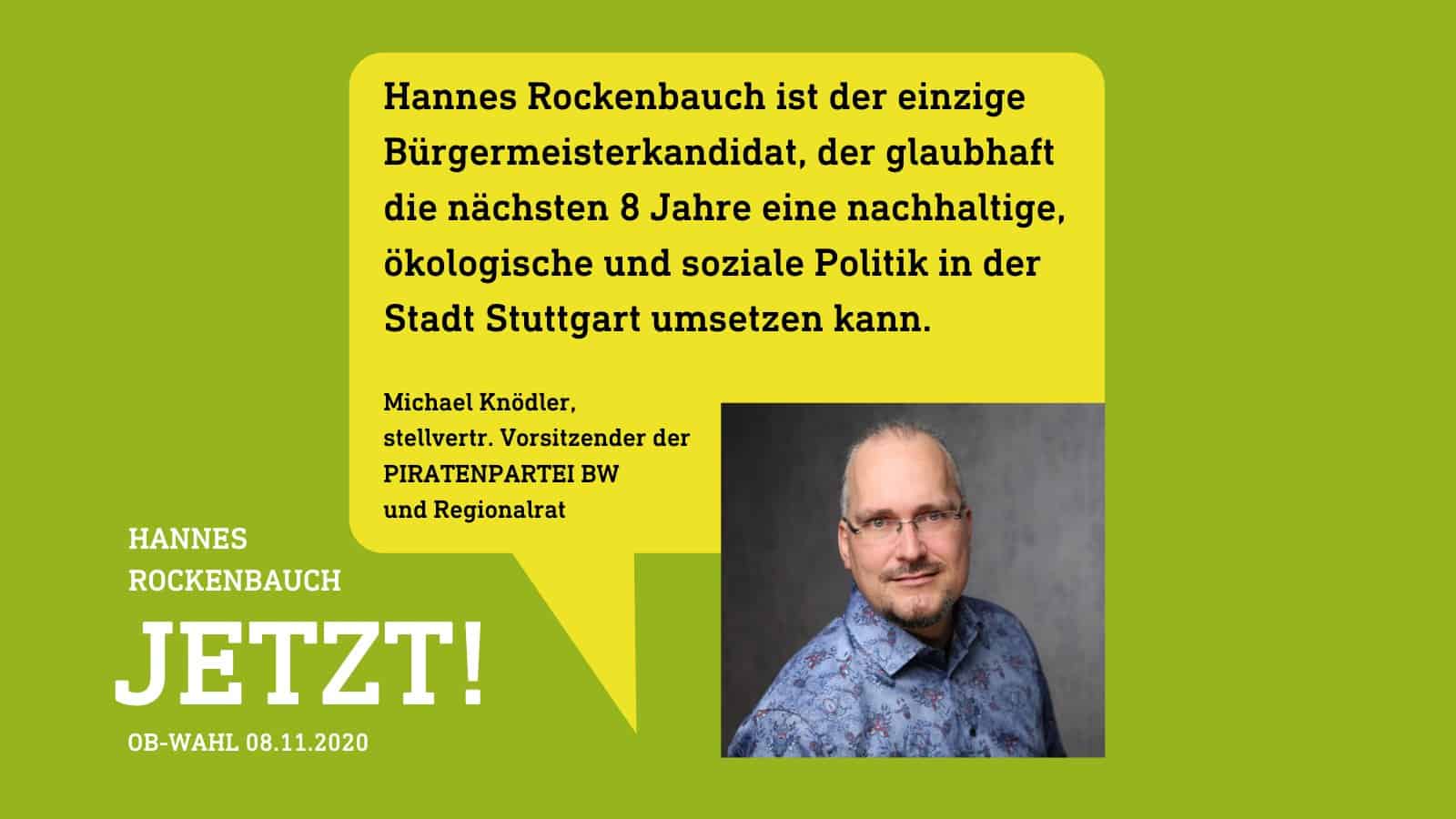 Der OB-Wahlkampf hat begonnen – PIRATEN unterstützen Hannes Rockenbauch