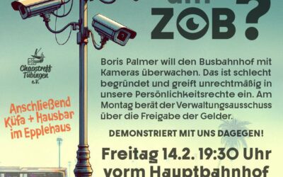 Piratenpartei unterstützt Protest gegen Videoüberwachung am ZOB Tübingen